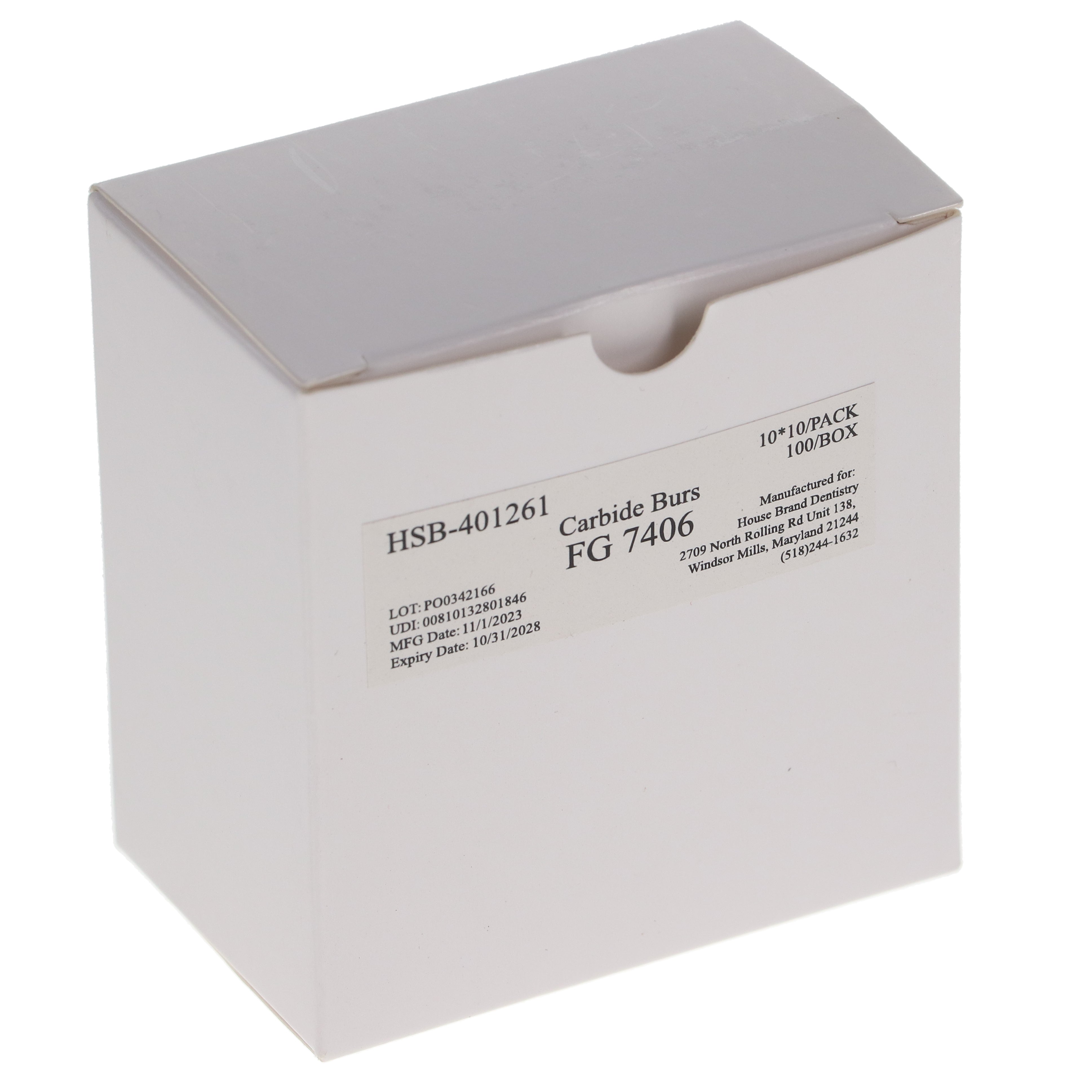 House Brand Dentistry 401261 HSB FG #7406 12-Blade Egg Shaped Trimming & Finishing Burs 100/Pk House Brand Dentistry 401261 HSB FG #7406 12-Blade Egg Shaped Trimming & Finishing Burs 100/Pk